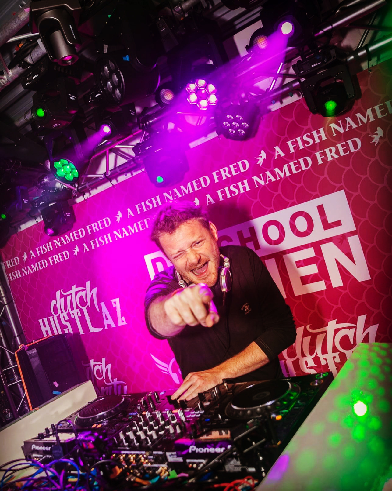 Jack Orange behind decks